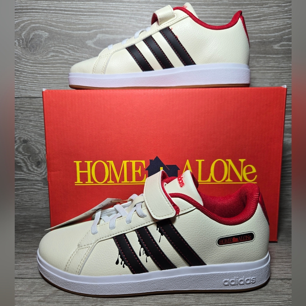 Adidas X Home Alone Grand Court Kids Shoes Brand New With Box Rare JR5622